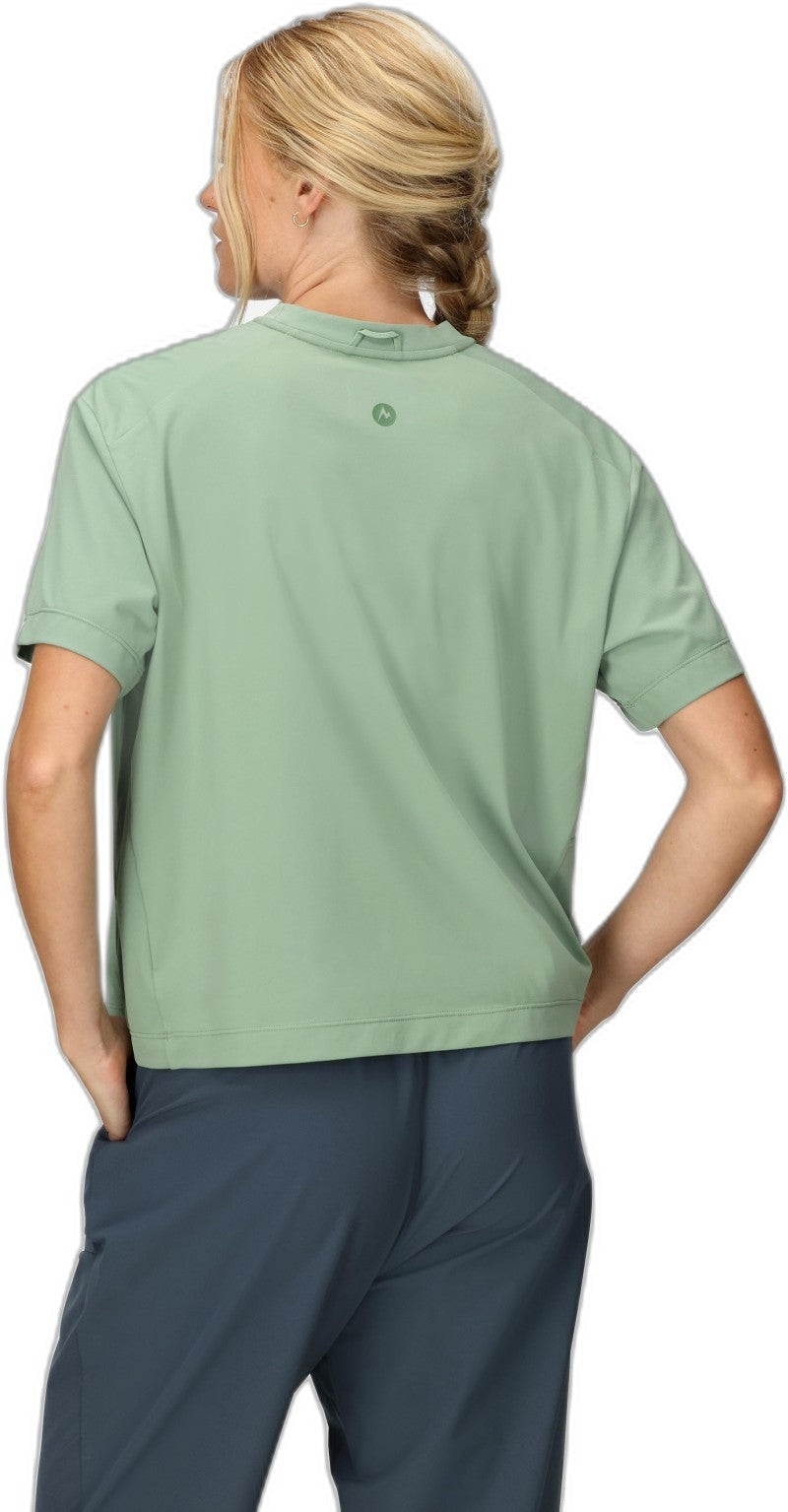 AirExchange UPF 50 Crew SS - Womens - agate green 1