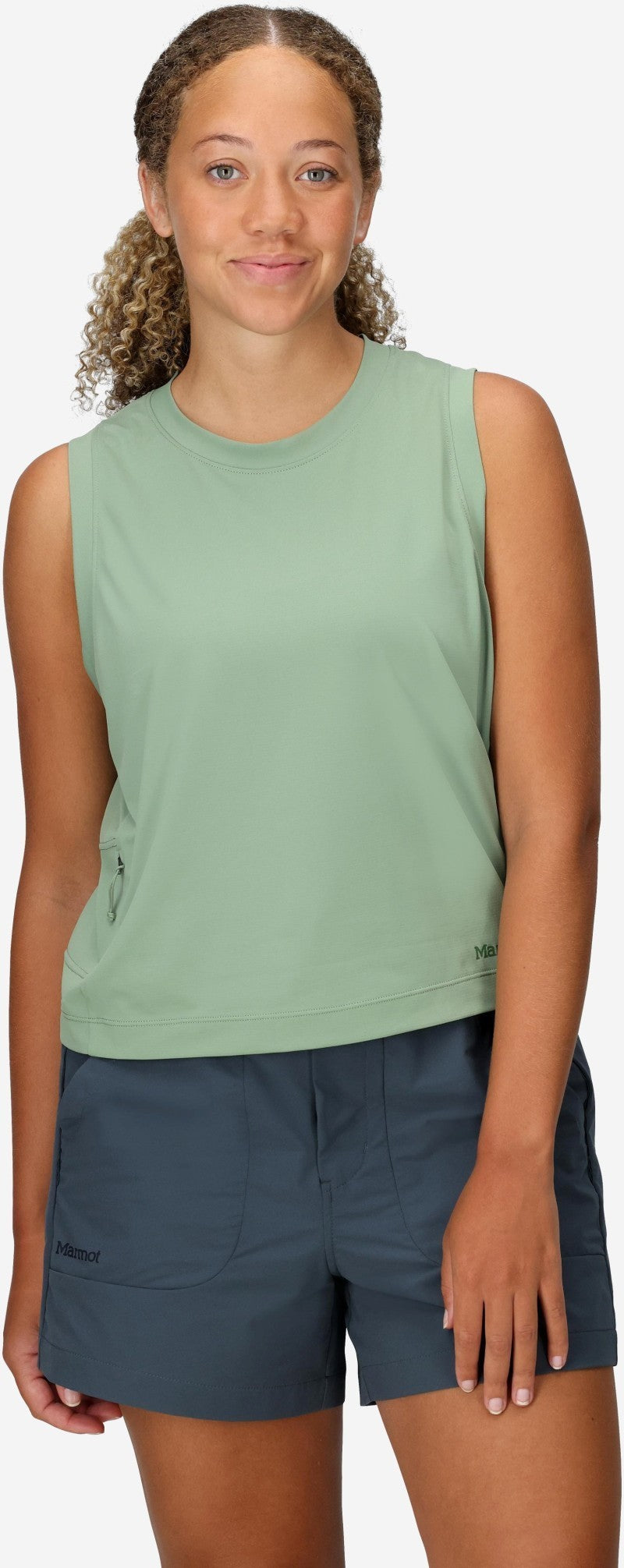 AirExchange UPF 50 High Neck Tank - Womens - agate green 1