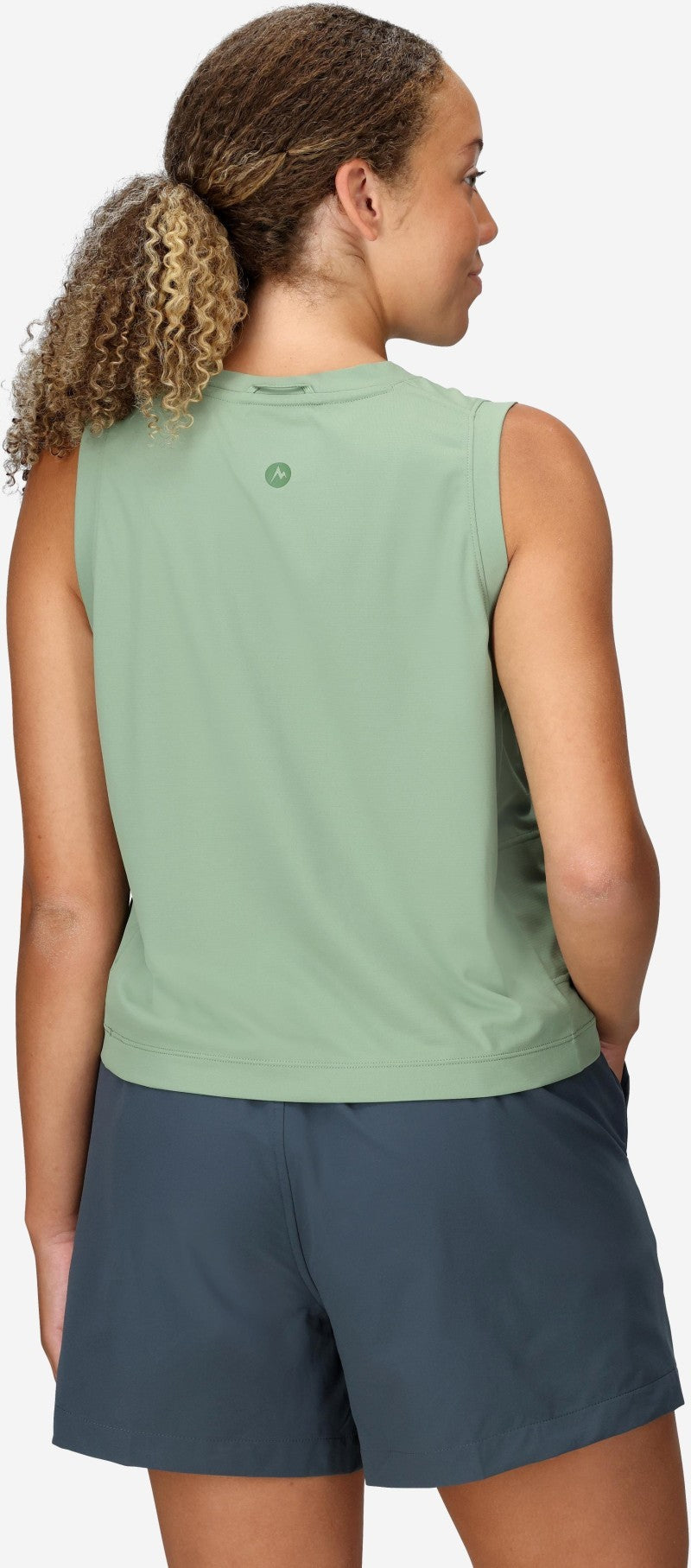 AirExchange UPF 50 High Neck Tank - Womens - agate green 1