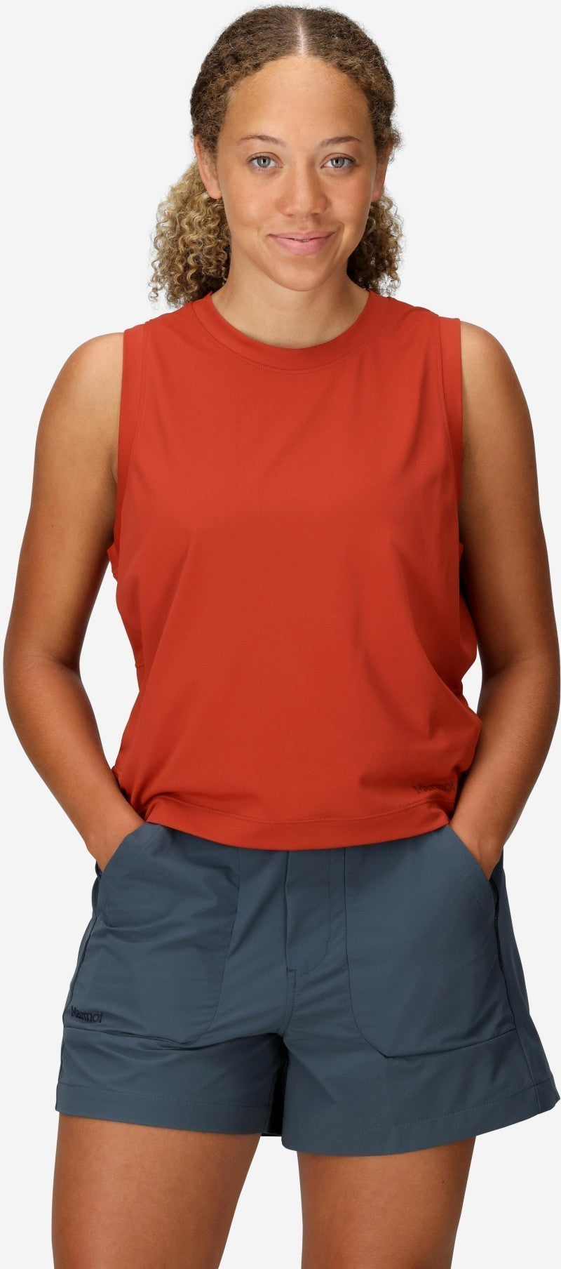AirExchange UPF 50 High Neck Tank - Womens - sumac 1