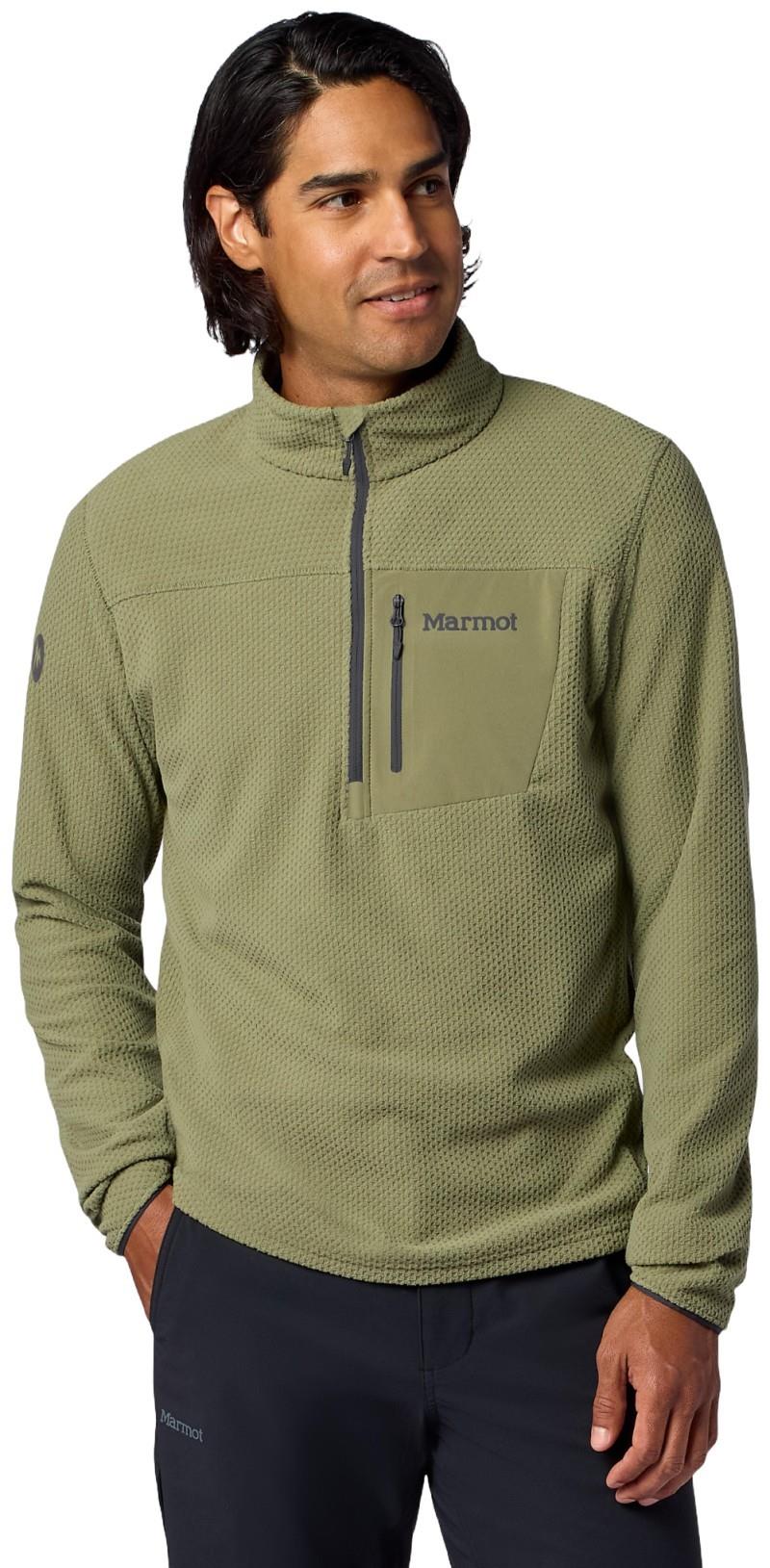 AirFleece 1/2 Zip - Mens - olive grove 1