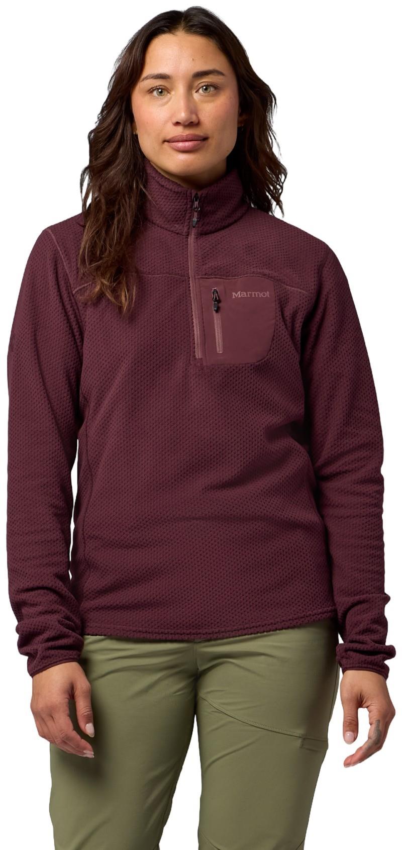 AirFleece 1/2 Zip - Womens - black plum 1
