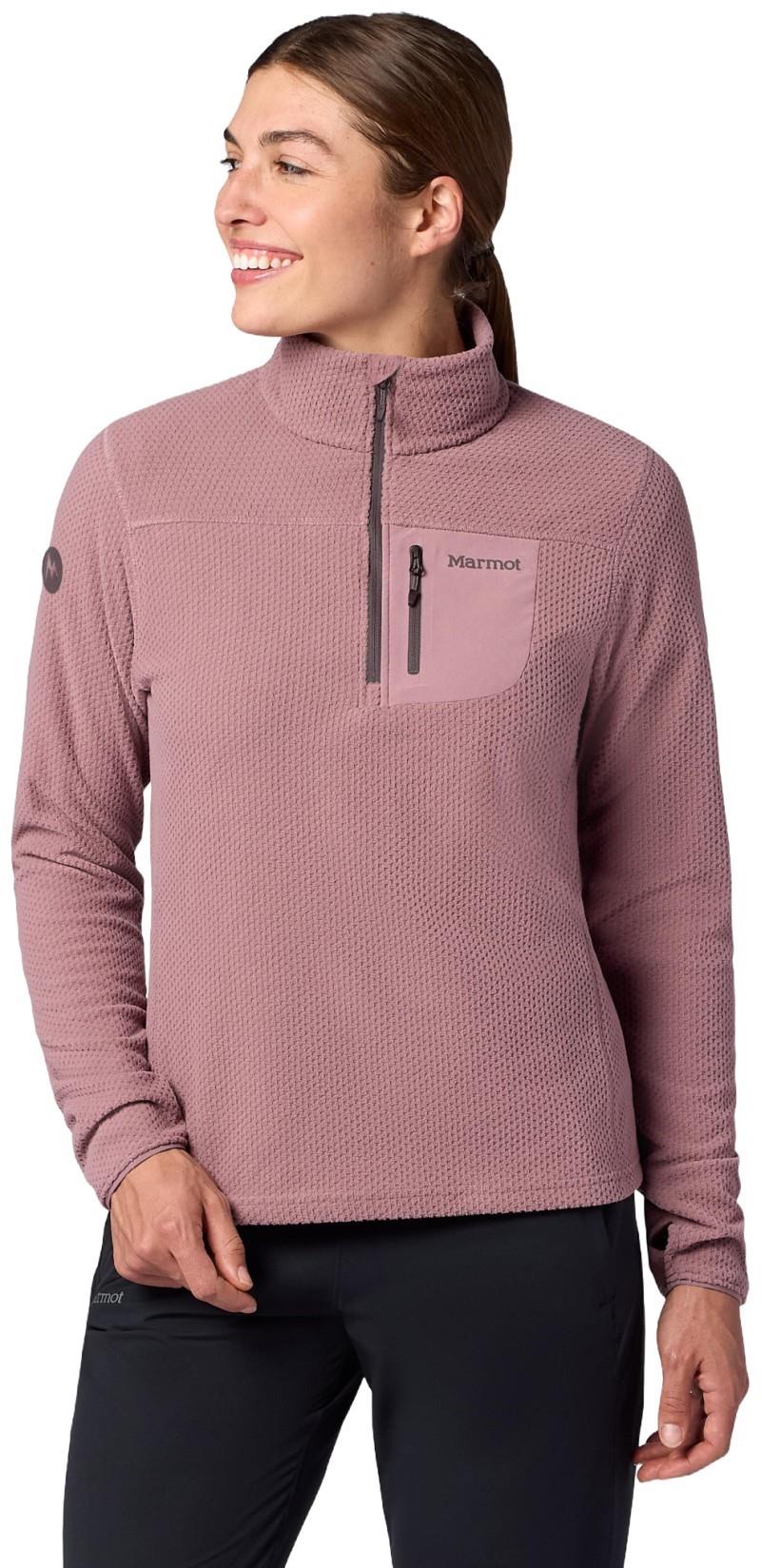 AirFleece 1/2 Zip - Womens - light mauve 1