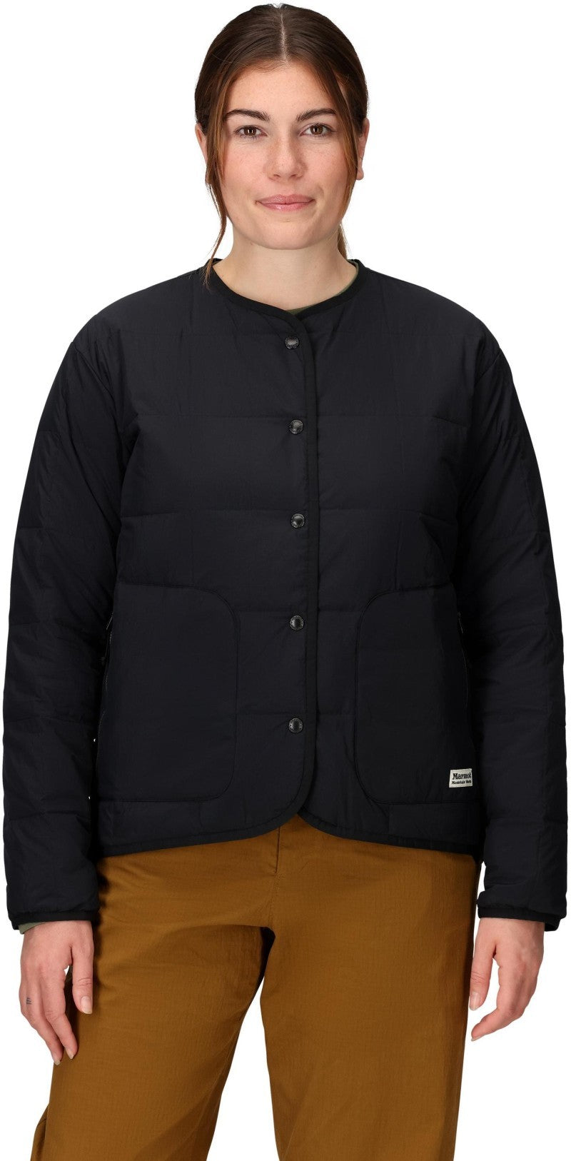 Ares Collarless Jacket - Womens - black 1