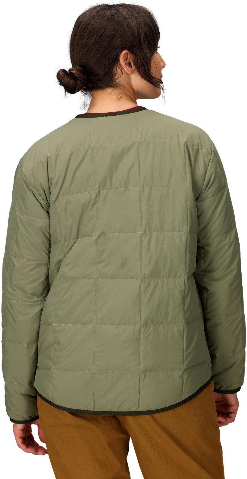 Ares Collarless Jacket - Womens - olive grove 1