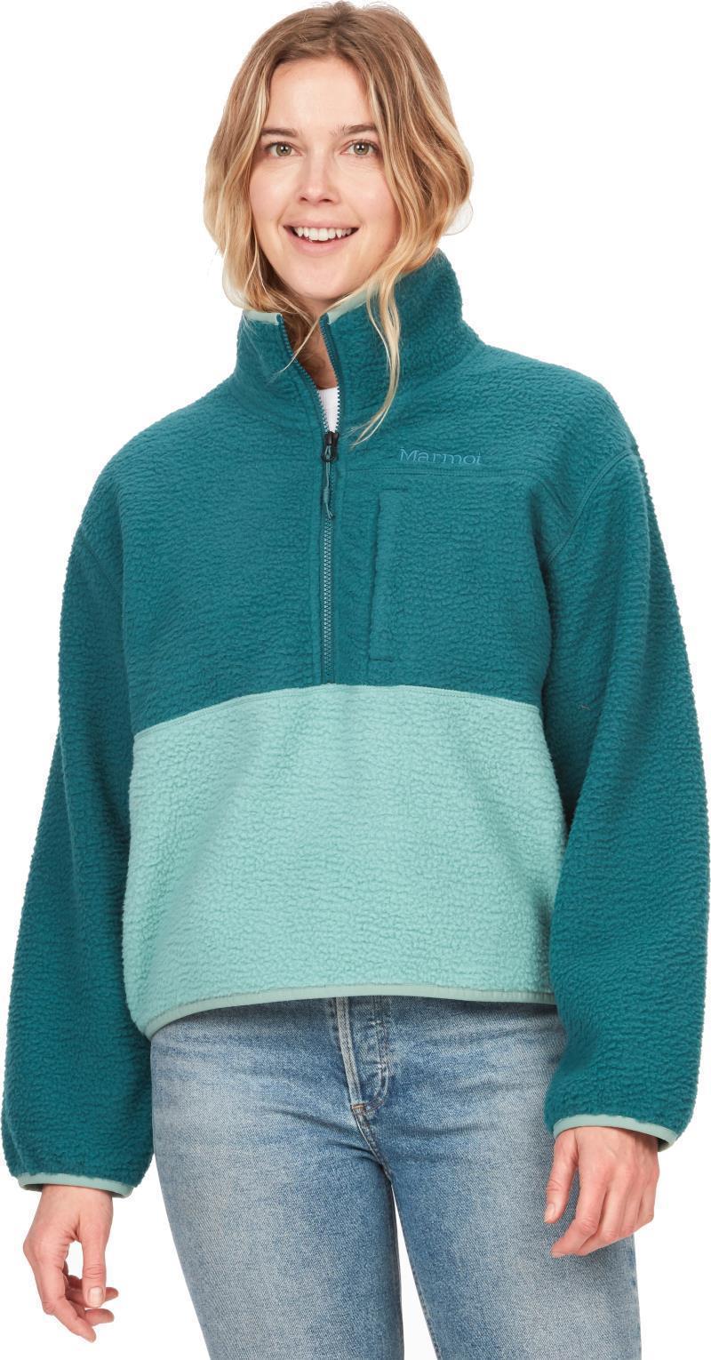 Aros Fleece 1/2 Zip - Womens - Dark Jungle / Blue Agave 1