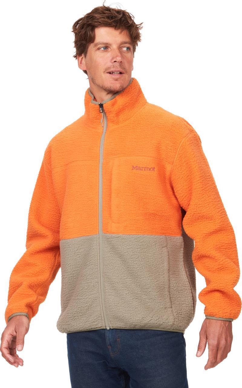 Aros Fleece Jacket - Mens - Tangelo / Vetiver 1