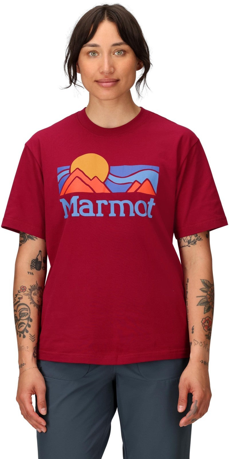 Coastal Tee SS - Womens - red mulberry 1