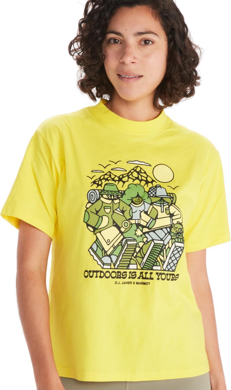 DJ Javier Heavyweight Tee SS - Womens - Yellow Blaze 1
