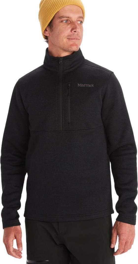 Drop Line 1/2 Zip - Mens - Black 1