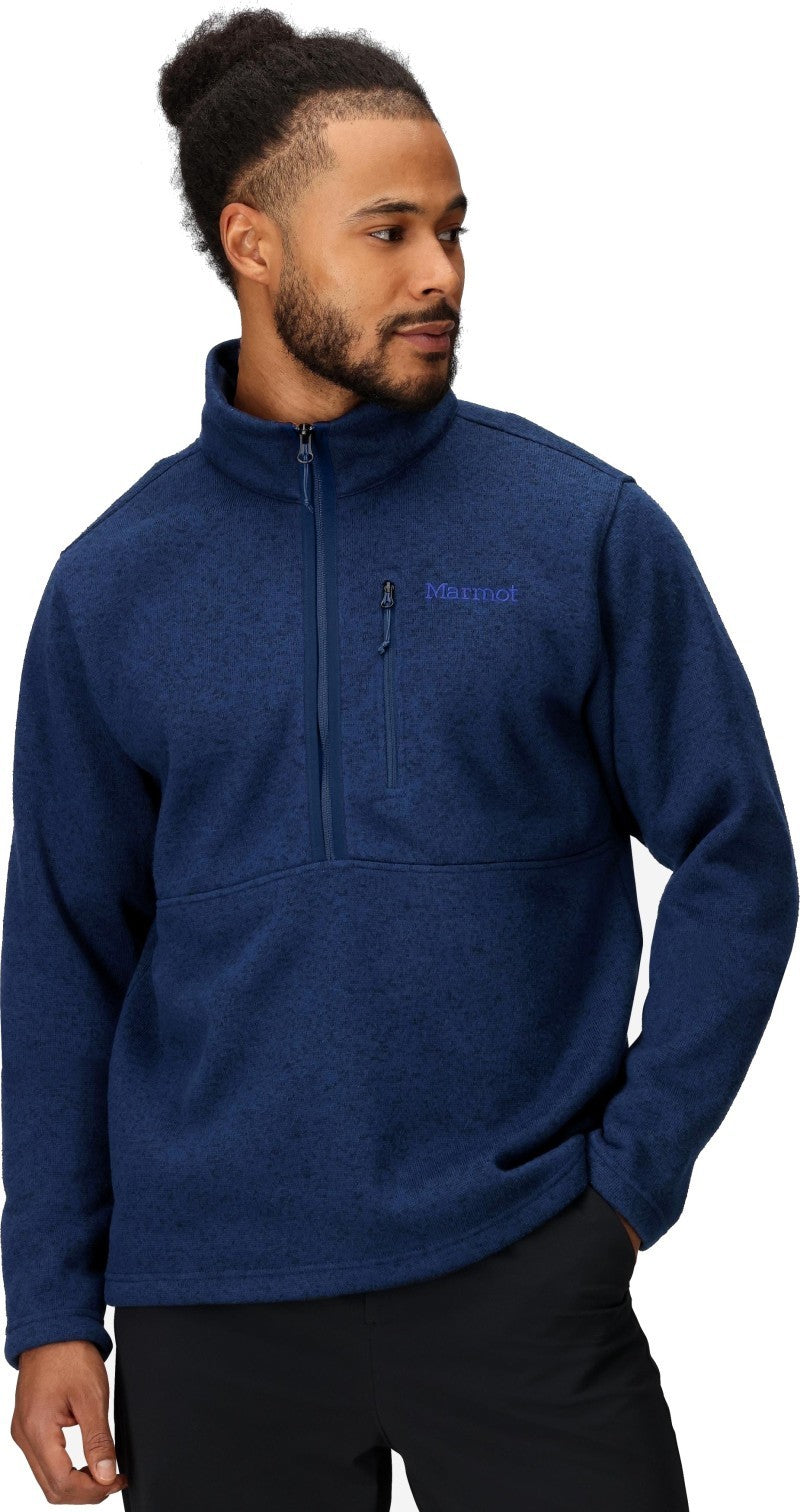 Drop Line 1/2 Zip - Mens - arctic navy heather 1