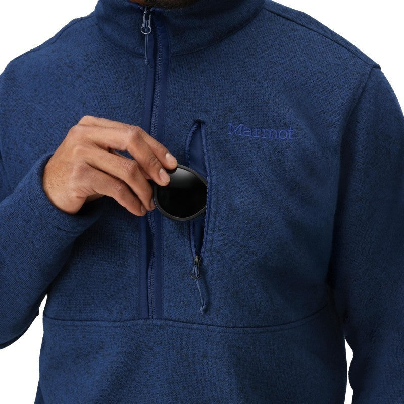Drop Line 1/2 Zip - Mens - arctic navy heather 1