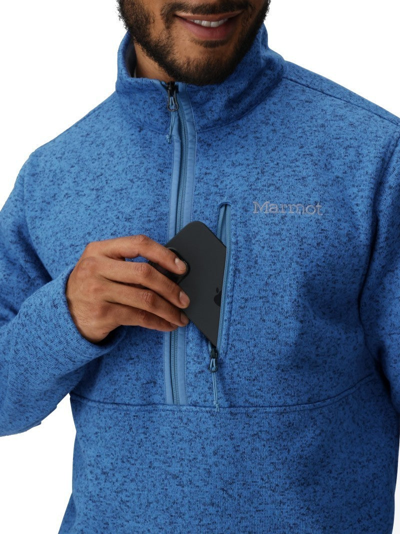Drop Line 1/2 Zip - Mens - rain cloud heather 1