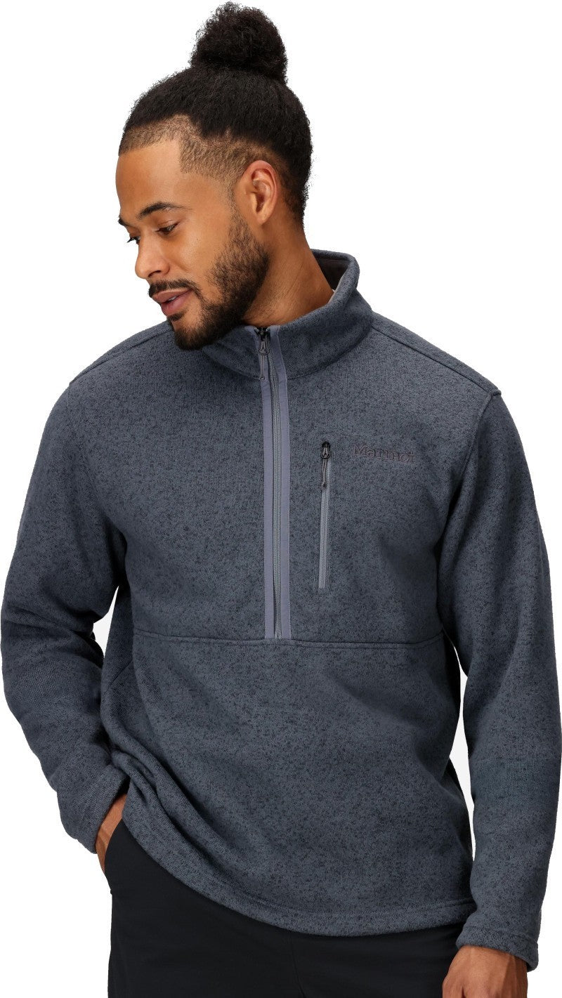 Drop Line 1/2 Zip - Mens - steel onyx heather 1