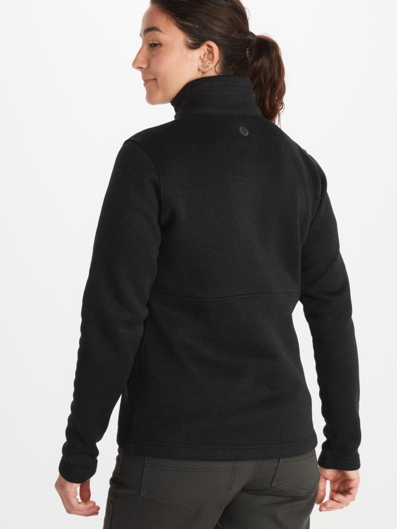 Drop Line 1/2 Zip - Womens - Black 2