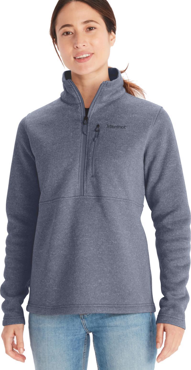 Drop Line 1/2 Zip - Womens - Steel Onyx 1