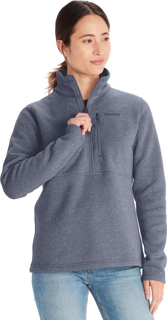 Drop Line 1/2 Zip - Womens - Steel Onyx 2