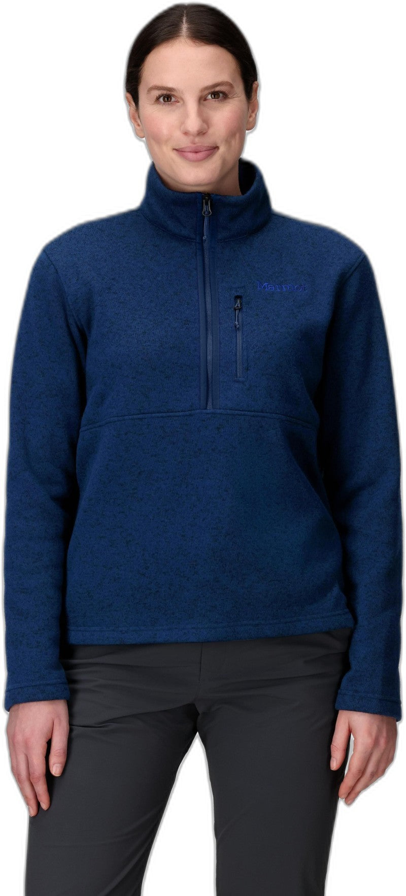 Drop Line 1/2 Zip - Womens - arctic navy heather 1