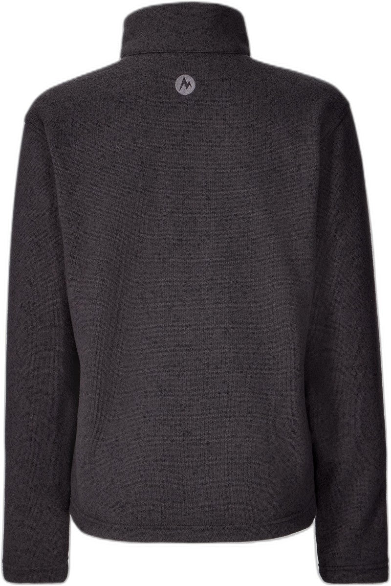 Drop Line 1/2 Zip - Womens - black heather 1