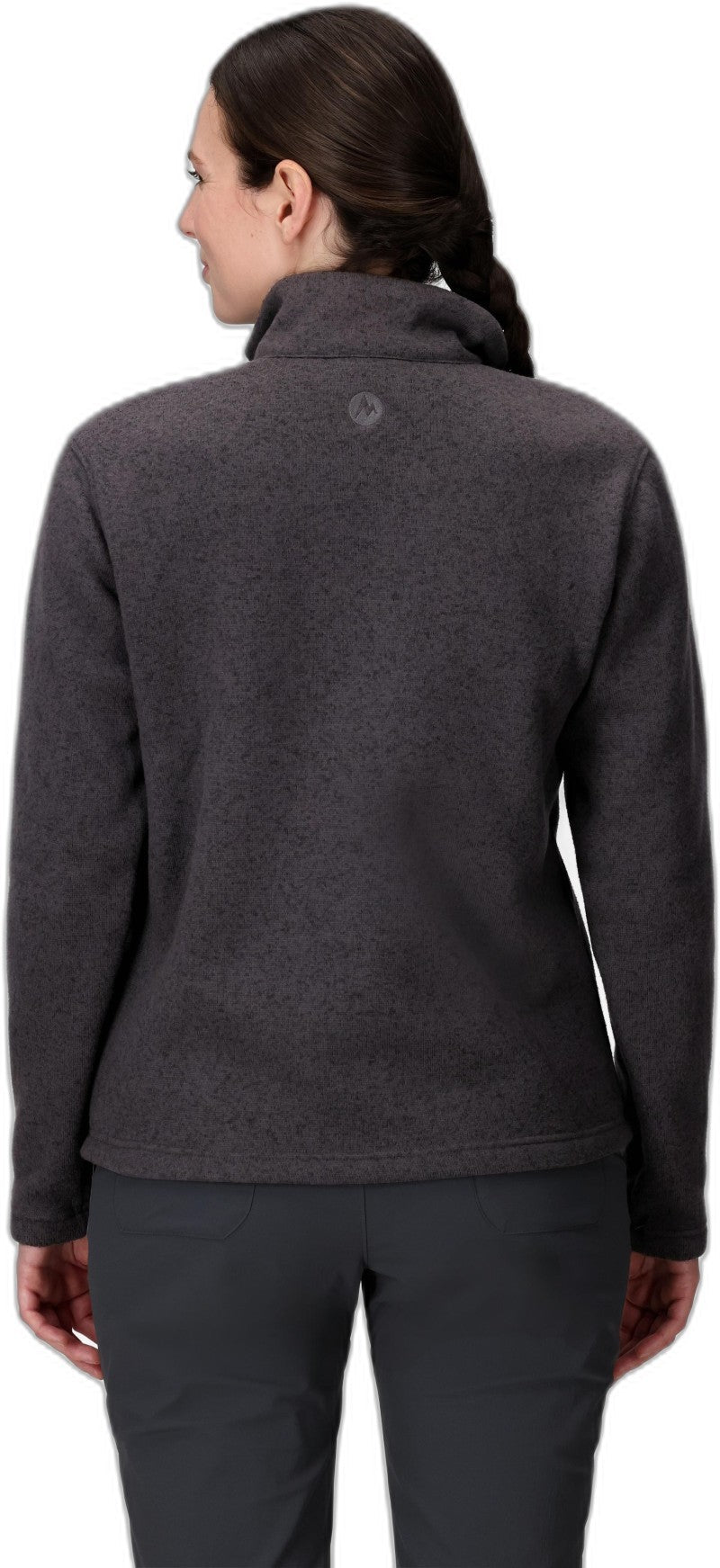 Drop Line 1/2 Zip - Womens - black heather 1