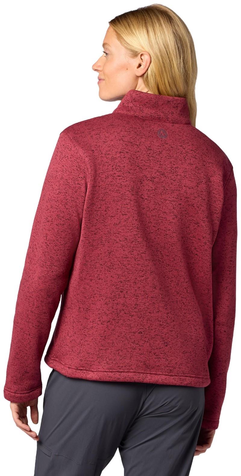 Drop Line 1/2 Zip - Womens - dried rose heather 1