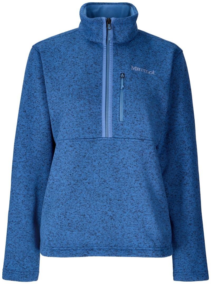 Drop Line 1/2 Zip - Womens - rain cloud heather 1