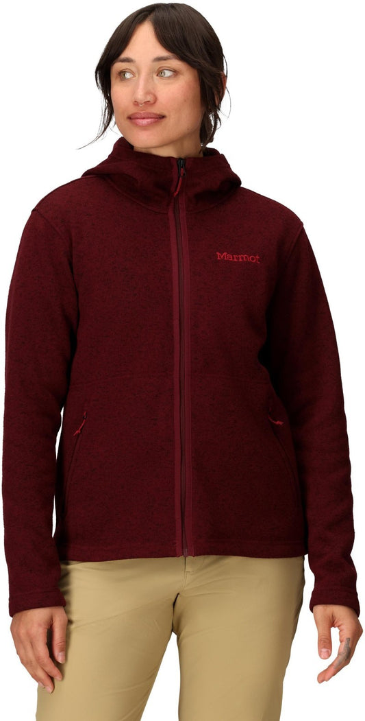 Drop Line Full Zip Hoody - Womens - acai berry heather 1