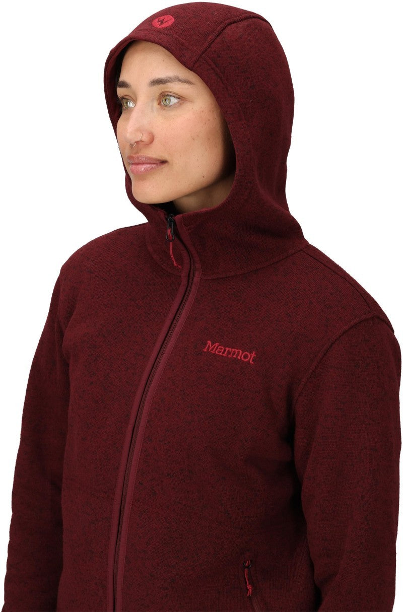 Drop Line Full Zip Hoody - Womens - acai berry heather 1