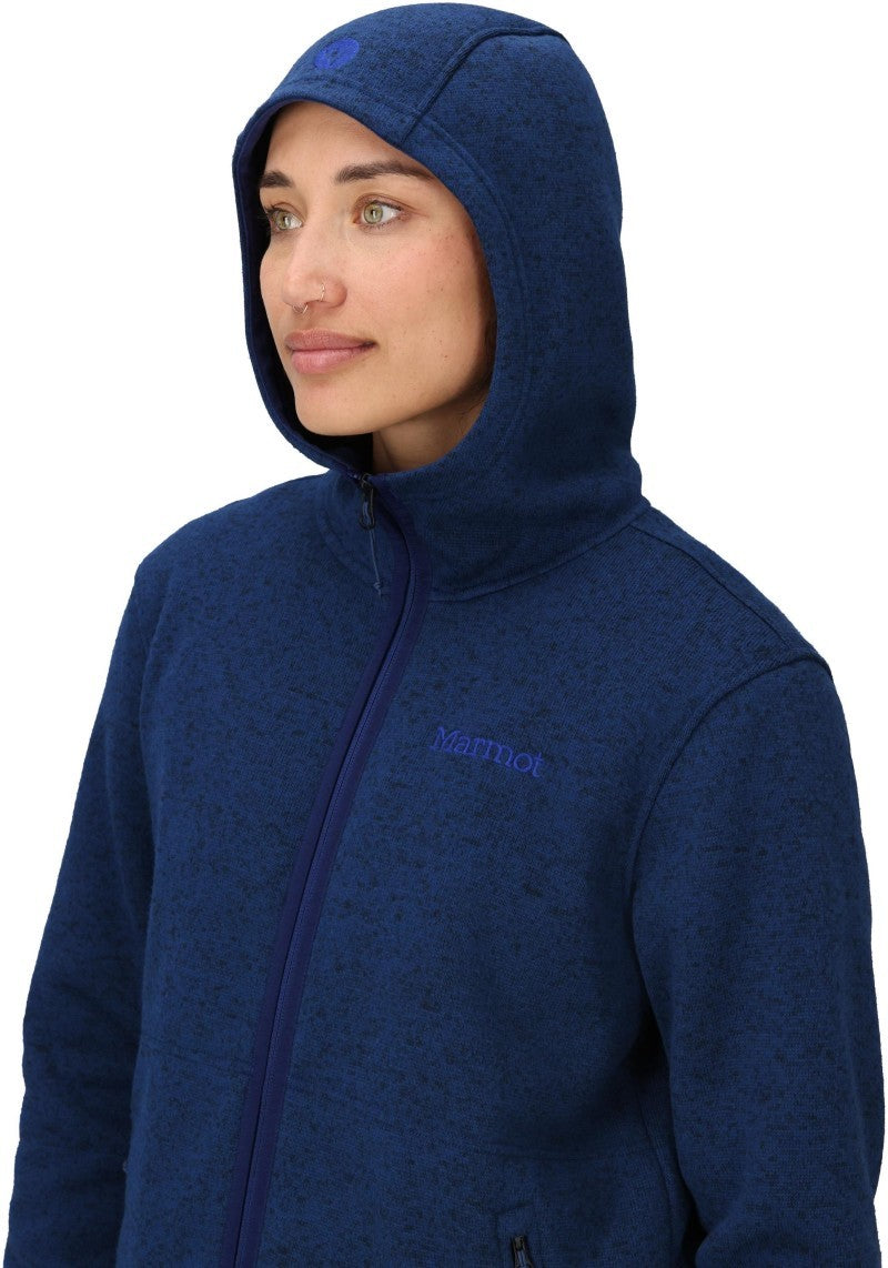 Drop Line Full Zip Hoody - Womens - arctic navy heather 1