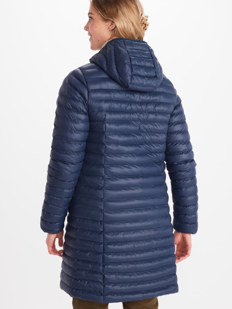 Echo Featherless Long Jacket - Womens - Arctic Navy Shiny 2