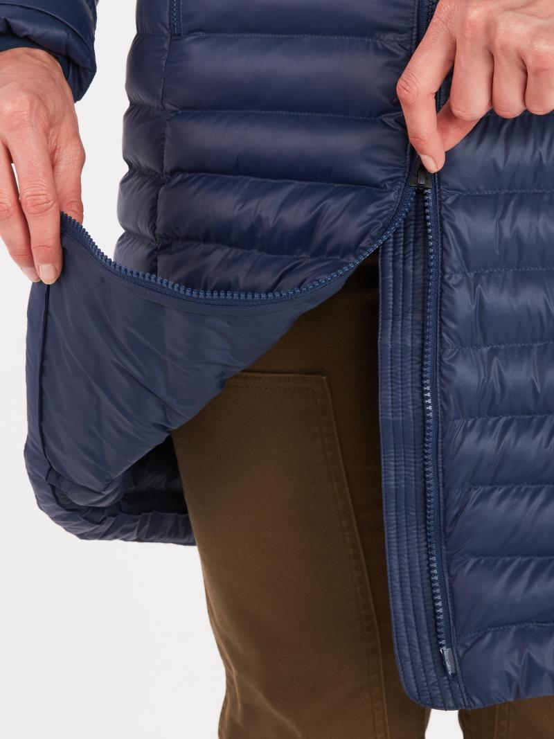 Echo Featherless Long Jacket - Womens - Arctic Navy Shiny 4