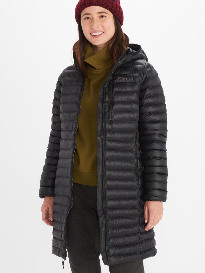 Echo Featherless Long Jacket - Womens - Black Shiny 1