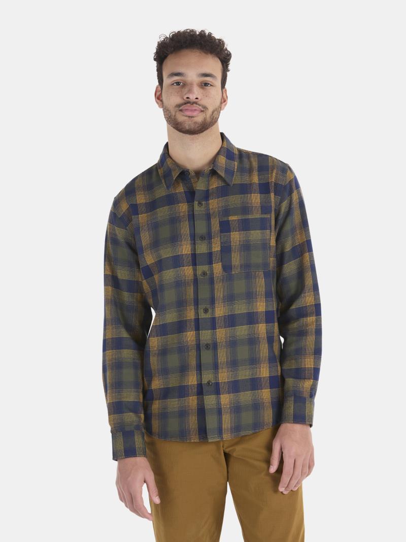Fairfax Novelty Lightweight Flannel LS - Mens - Nori / Golden Sun 1