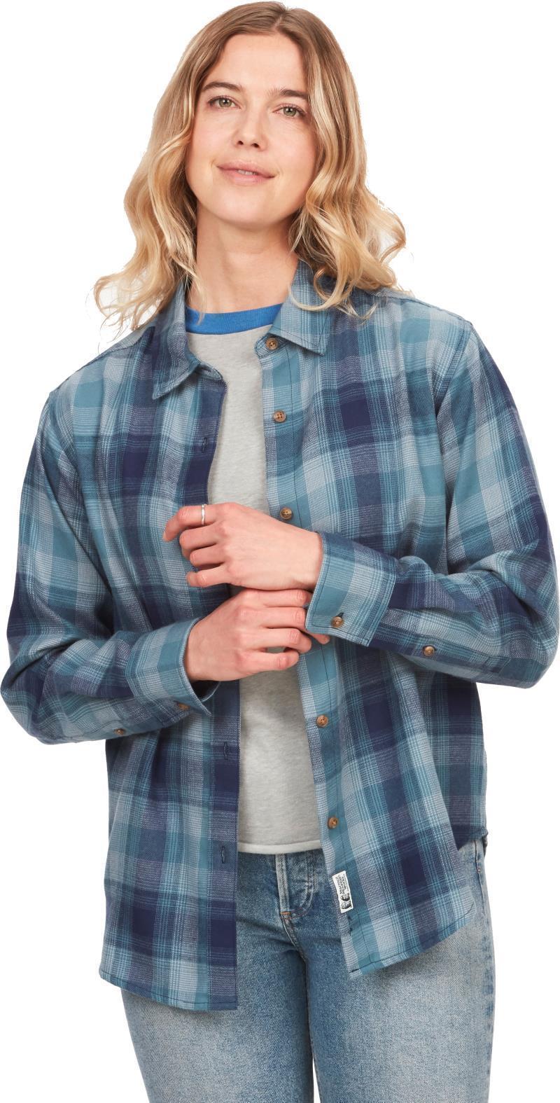 Fairfax Novelty Lightweight Flannel LS - Womens - Arctic Navy 1