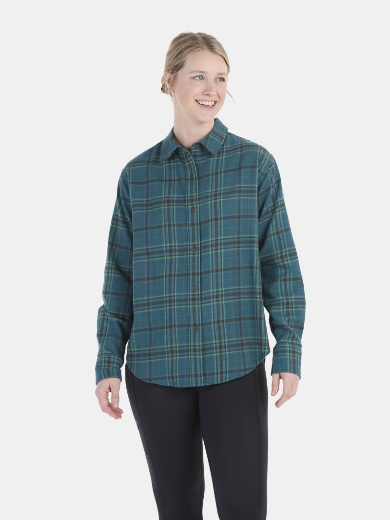 Fairfax Novelty Lightweight Flannel LS - Womens - Dark Jungle 1