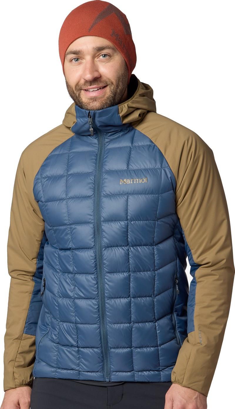GridLite Down Hoody - Mens - thunderhead / rustic khaki 1
