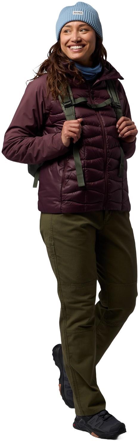 GridLite Down Hoody - Womens - black plum 1