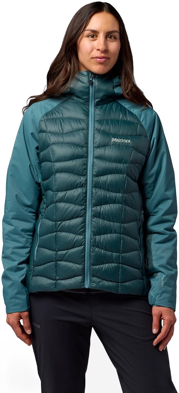 GridLite Down Hoody - Womens - water cave / seafloor 1
