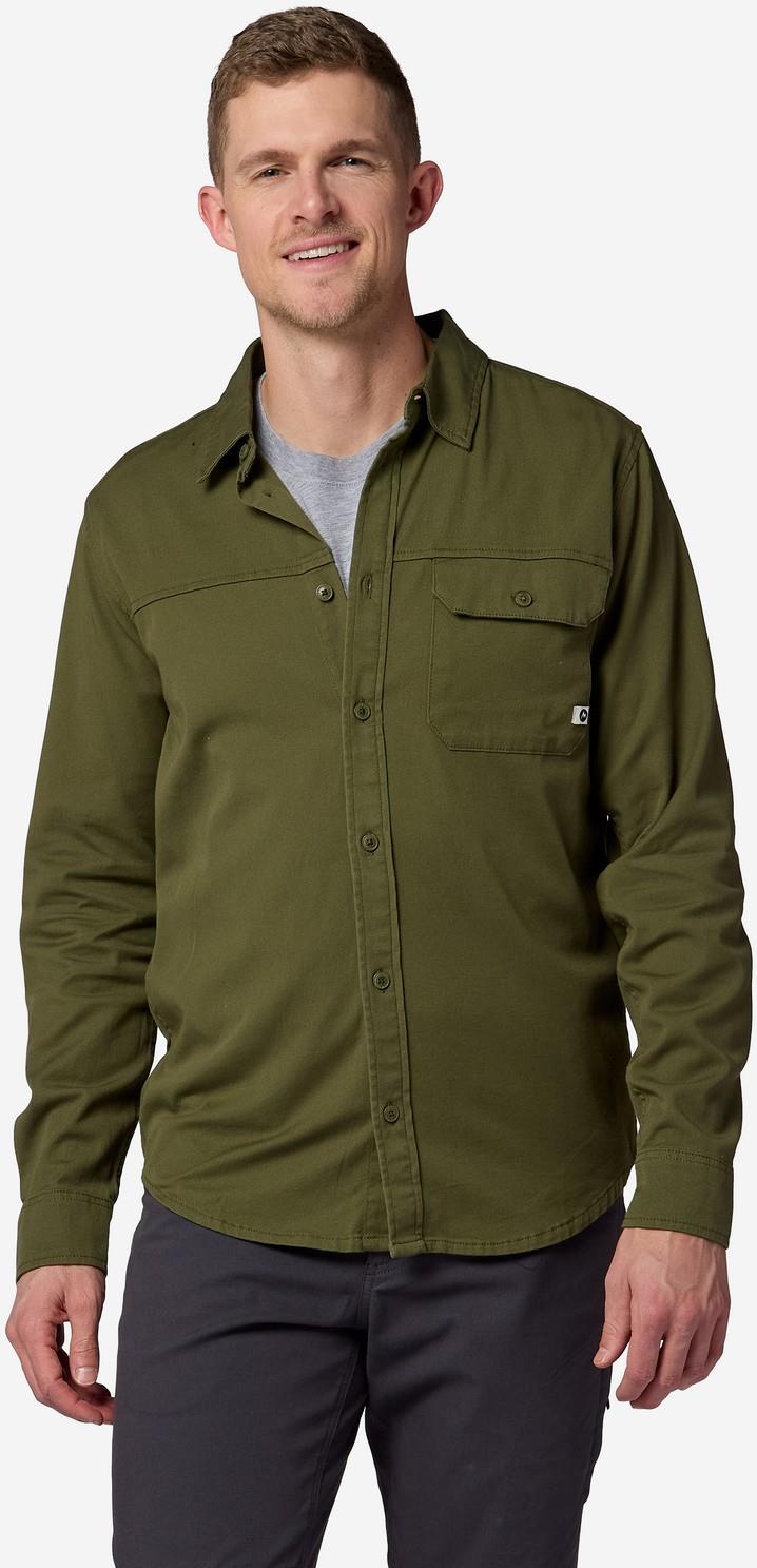 Hidden Peak Twill LS Button Down - Mens - surplus green 1