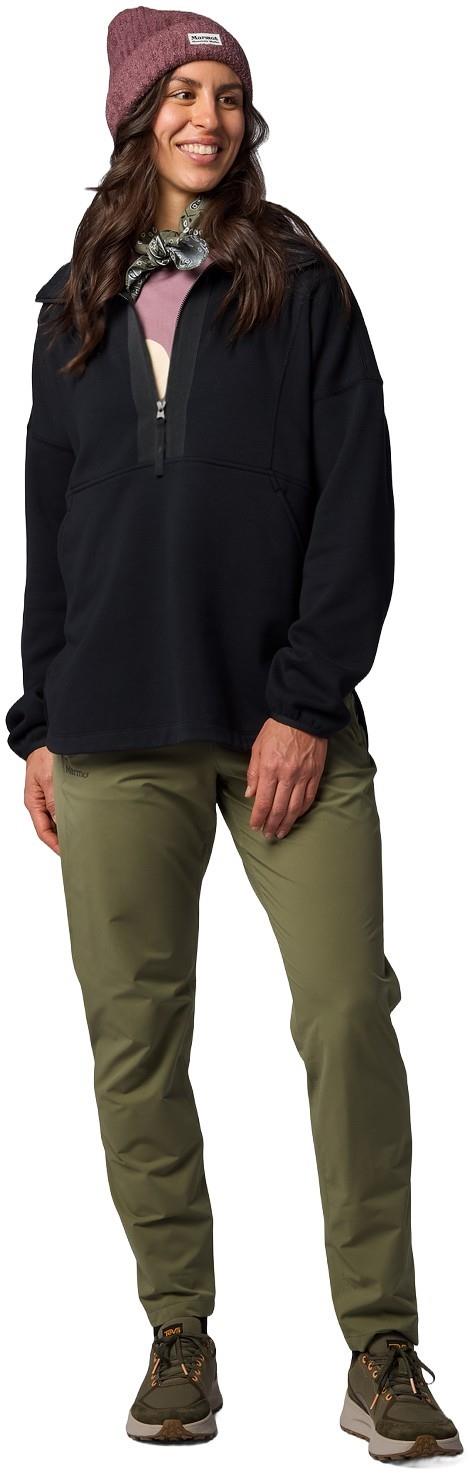Hideaway Plush 1/2 Zip Hoody - Womens - black 1