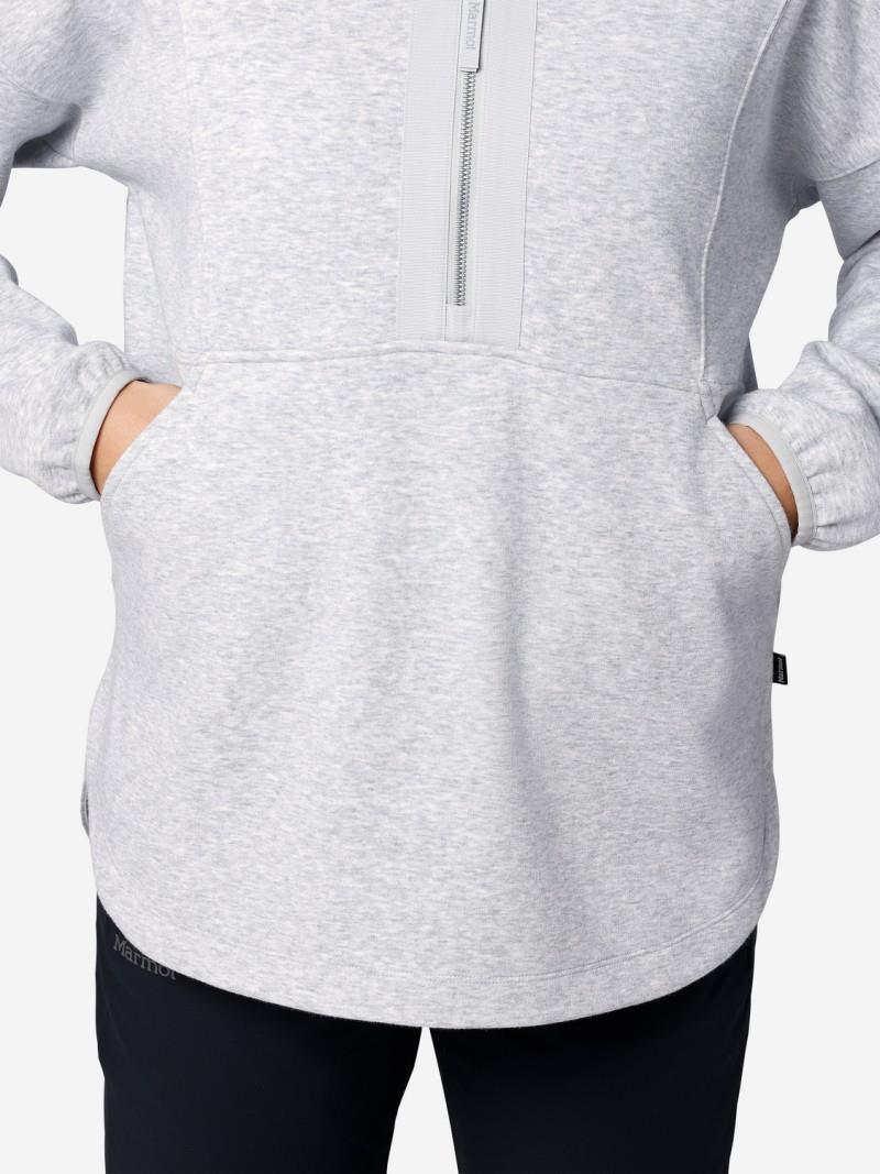 Hideaway Plush 1/2 Zip Hoody - Womens - light grey heather 1
