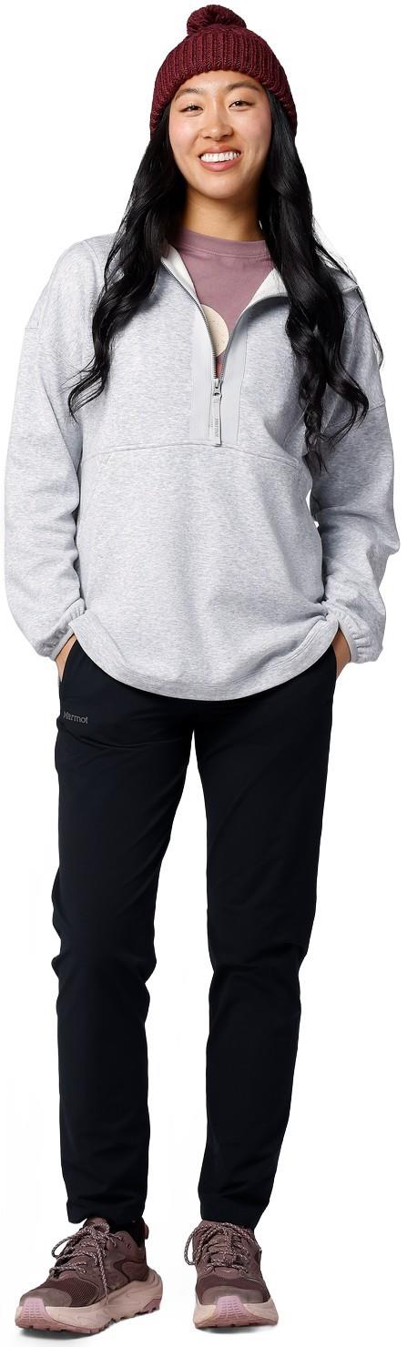 Hideaway Plush 1/2 Zip Hoody - Womens - light grey heather 1
