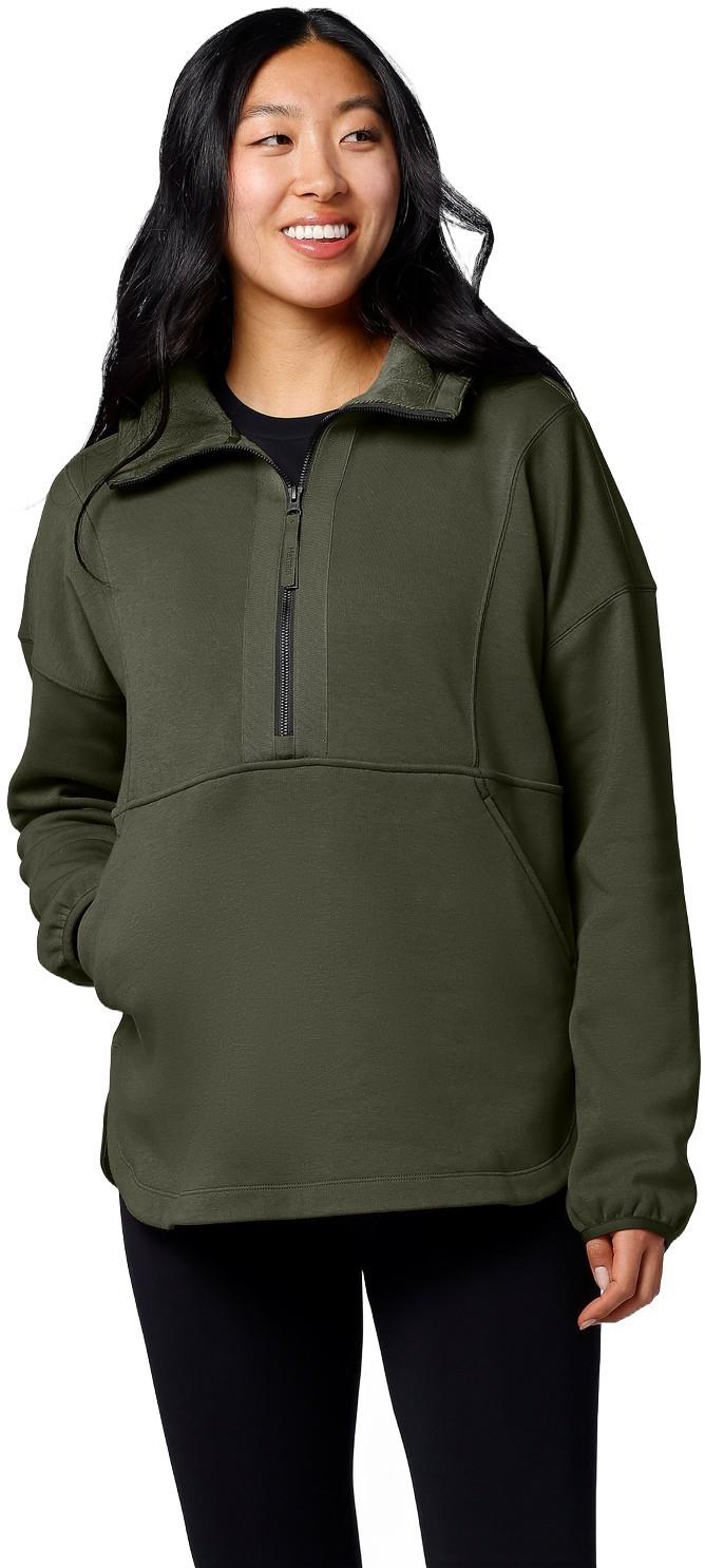 Hideaway Plush 1/2 Zip Hoody - Womens - nori 1