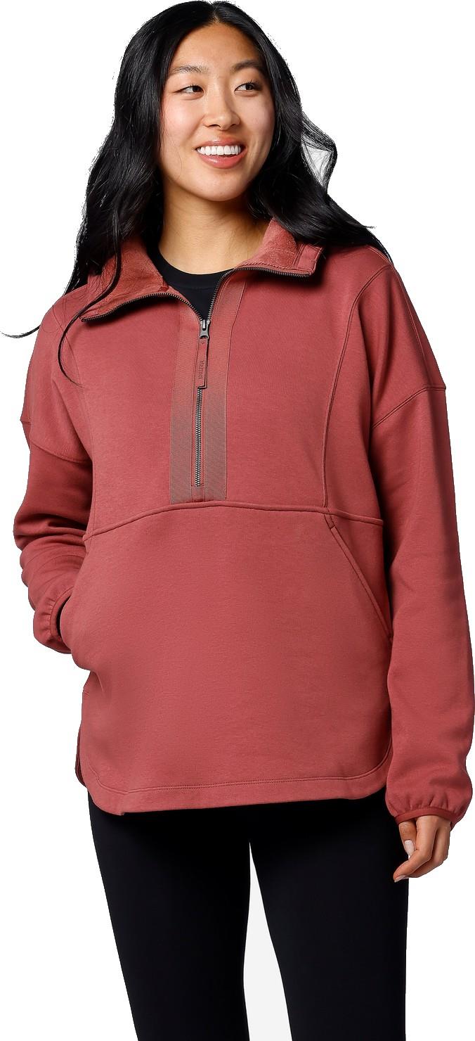 Hideaway Plush 1/2 Zip Hoody - Womens - praline 1