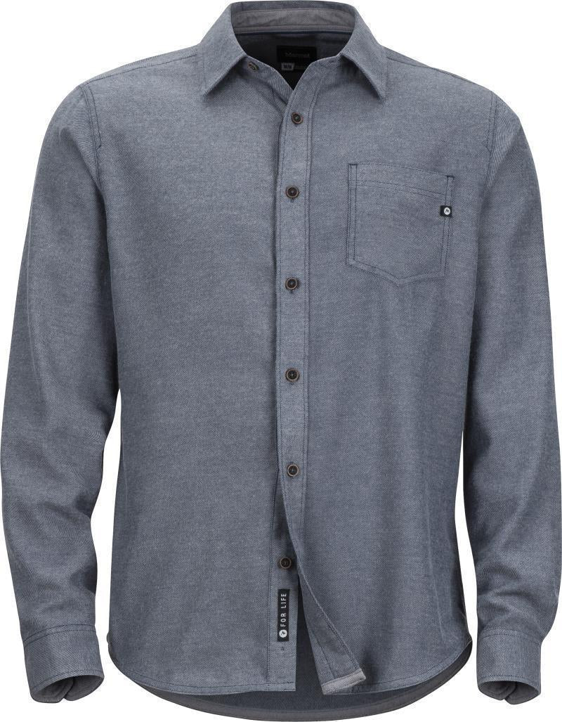 Hobson Midweight Flannel LS - Mens - Dark Indigo Heather 3