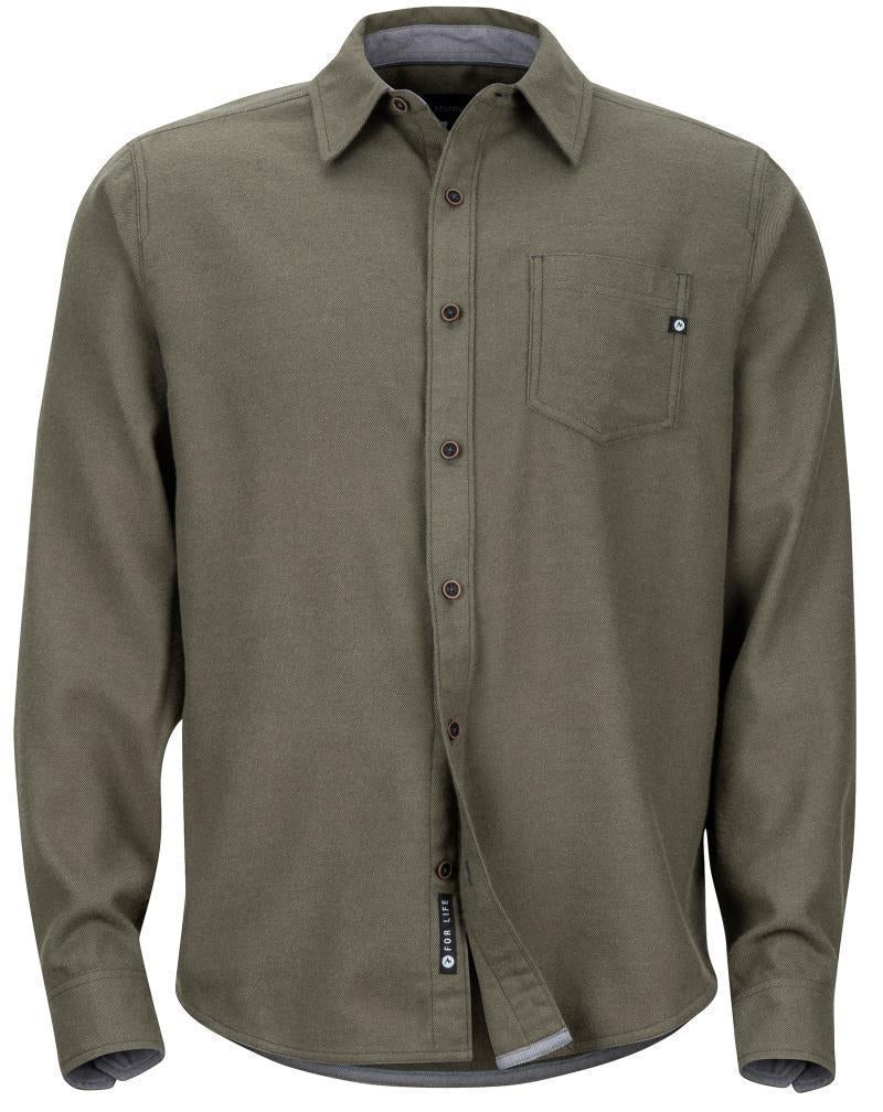 Hobson Midweight Flannel LS - Mens - Forest Night Heather 3