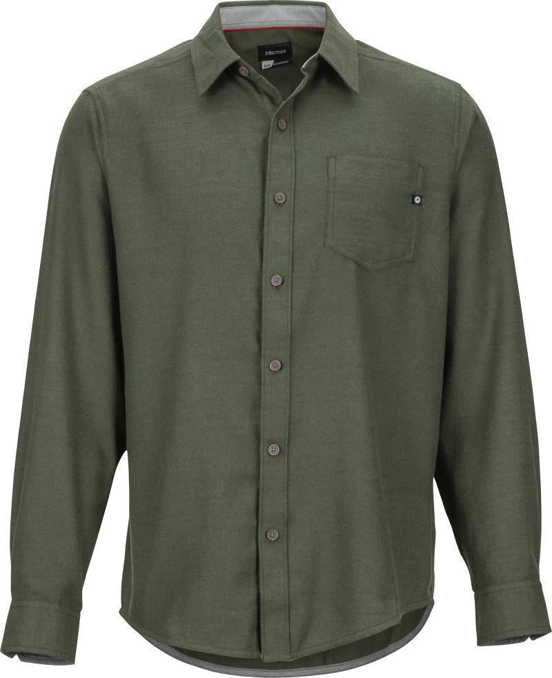 Hobson Midweight Flannel LS - Mens - Rosin Green Heather 1