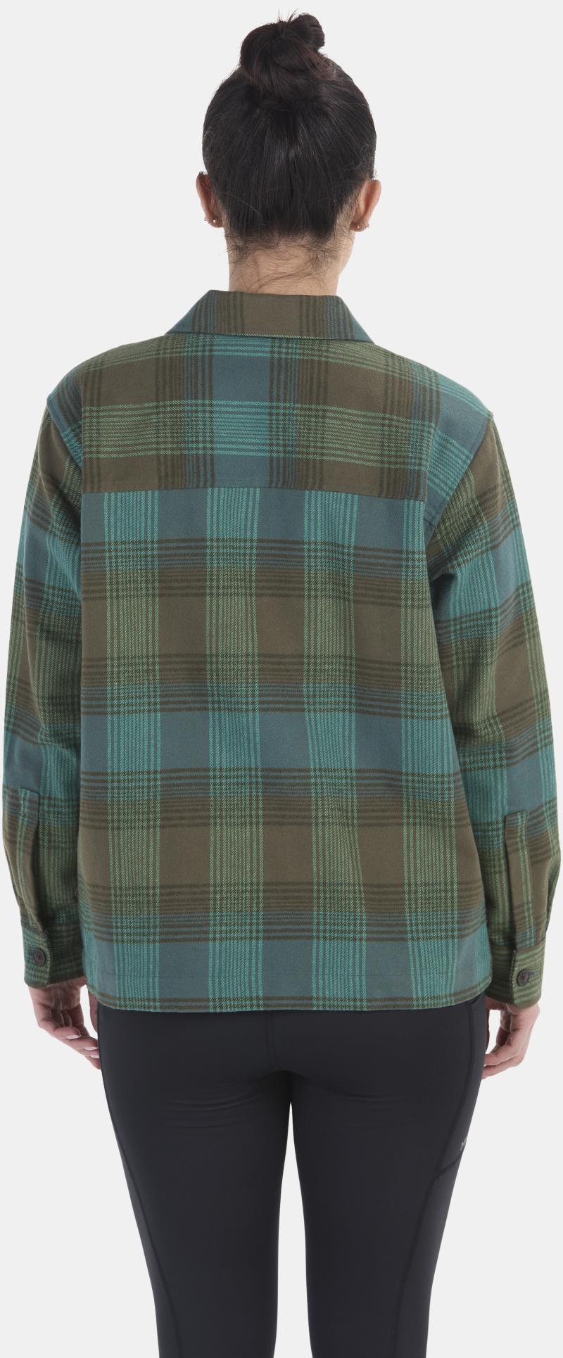 Incline Heavyweight Flannel Overshirt - Womens - Dark Jungle 2