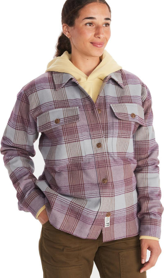 Incline Heavyweight Flannel Overshirt - Womens - Hazy Purple 1