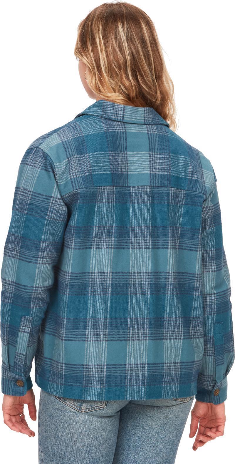 Incline Heavyweight Flannel Overshirt - Womens - Moon River 2